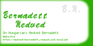 bernadett medved business card